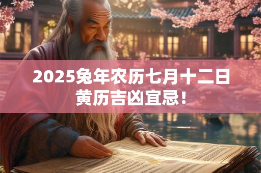 2025兔年农历七月十二日黄历吉凶宜忌! 2025兔年农历七月十二日黄历吉凶宜忌!