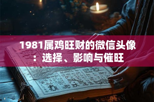 1981属鸡旺财的微信头像：选择、影响与催旺