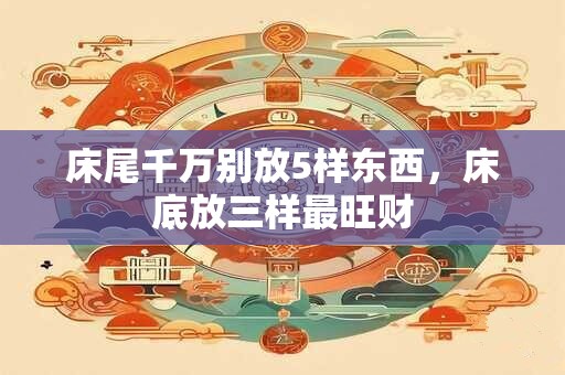 床尾千万别放5样东西，床底放三样最旺财