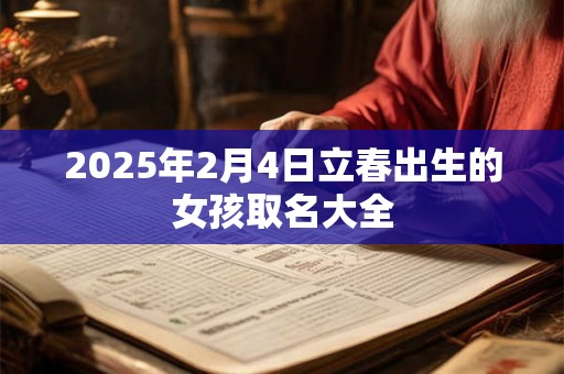 2025年2月4日立春出生的女孩取名大全