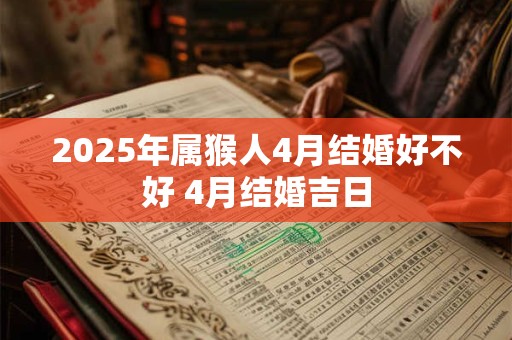 2025年属猴人4月结婚好不好 4月结婚吉日