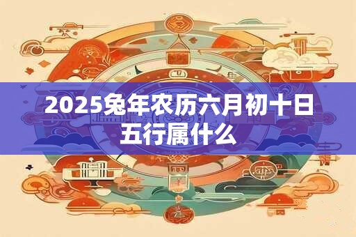 2025兔年农历六月初十日五行属什么