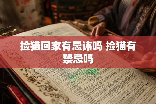 捡猫回家有忌讳吗 捡猫有禁忌吗