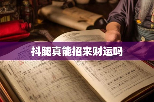 抖腿真能招来财运吗