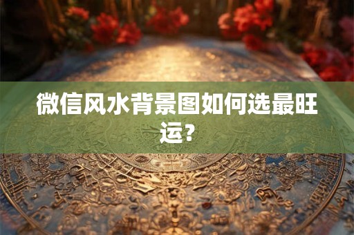 微信风水背景图如何选最旺运？