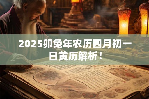 2025卯兔年农历四月初一日黄历解析！