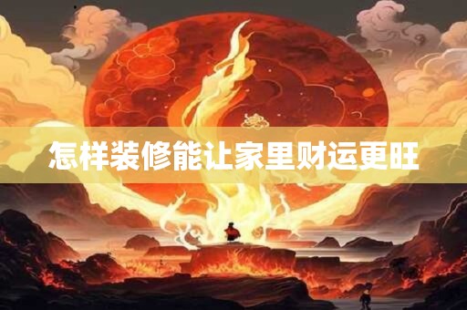 怎样装修能让家里财运更旺