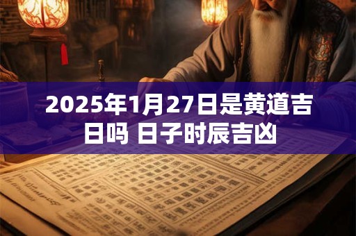 2025年1月27日是黄道吉日吗 日子时辰吉凶