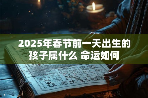 2025年春节前一天出生的孩子属什么 命运如何