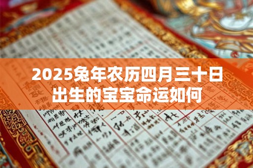2025兔年农历四月三十日出生的宝宝命运如何