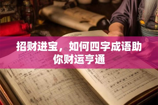 招财进宝，如何四字成语助你财运亨通