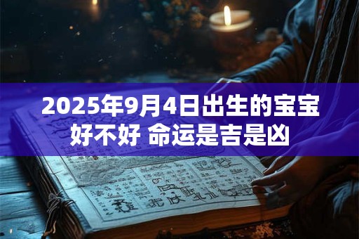2025年9月4日出生的宝宝好不好 命运是吉是凶