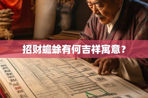 招财蟾蜍有何吉祥寓意？