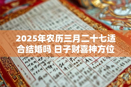 2025年农历三月二十七适合结婚吗 日子财喜神方位！