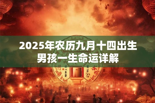 2025年农历九月十四出生男孩一生命运详解