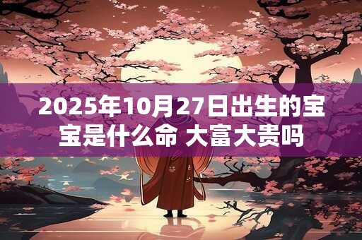 2025年10月27日出生的宝宝是什么命 大富大贵吗