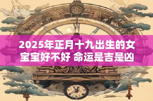 2026年正月十九出生的女宝宝好不好 命运是吉是凶