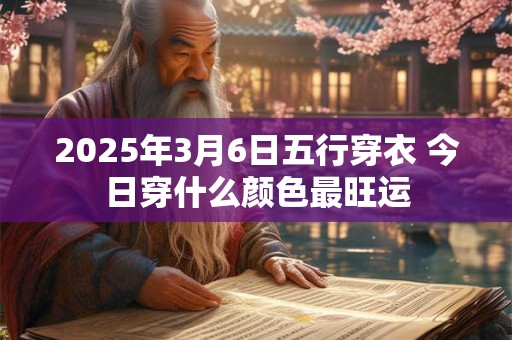 2025年3月6日五行穿衣 今日穿什么颜色最旺运