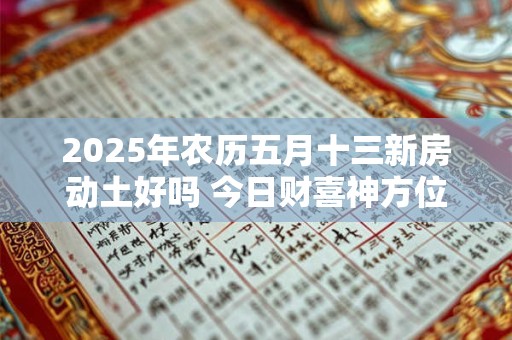 2025年农历五月十三新房动土好吗 今日财喜神方位