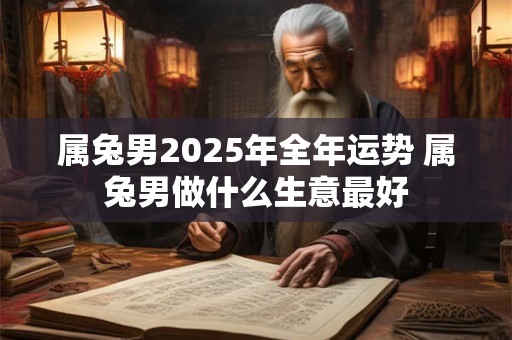 属兔男2025年全年运势 属兔男做什么生意最好