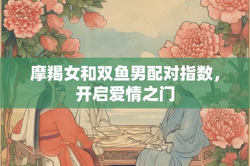 摩羯女和双鱼男配对指数，开启爱情之门