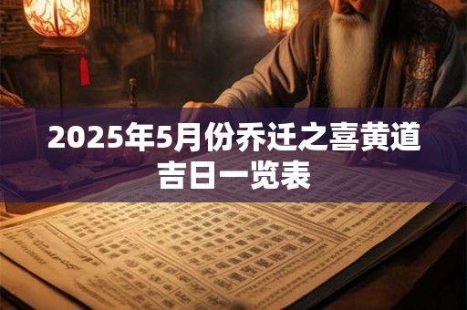2026年5月份乔迁之喜黄道吉日一览表