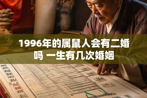 1996年的属鼠人会有二婚吗 一生有几次婚姻