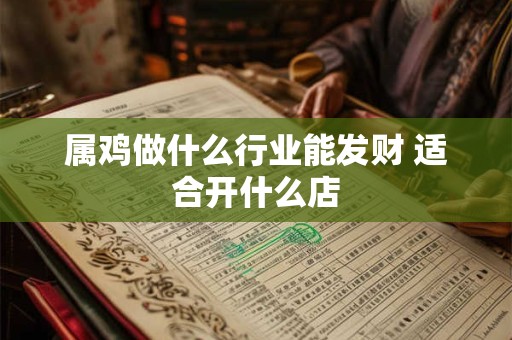 属鸡做什么行业能发财 适合开什么店