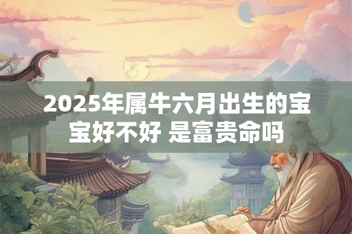 2025年属牛六月出生的宝宝好不好 是富贵命吗 2025年属牛六月出生的宝宝好不好 是富贵命吗