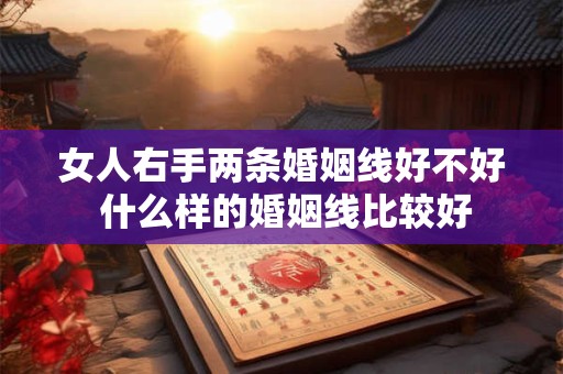 女人右手两条婚姻线好不好 什么样的婚姻线比较好
