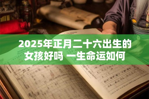 2026年正月二十六出生的女孩好吗 一生命运如何