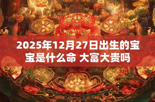 2025年12月27日出生的宝宝是什么命 大富大贵吗