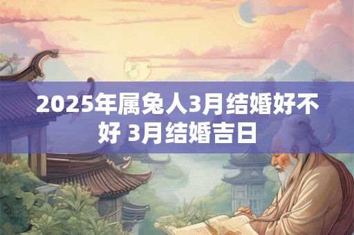 2025年属兔人3月结婚好不好 3月结婚吉日