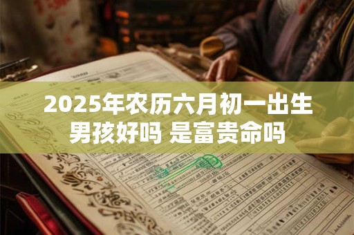 2025年农历六月初一出生男孩好吗 是富贵命吗