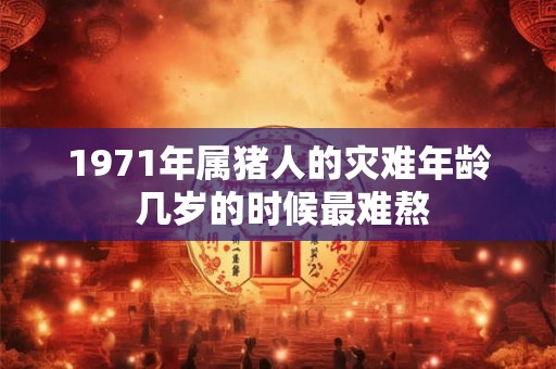 1971年属猪人的灾难年龄 几岁的时候最难熬