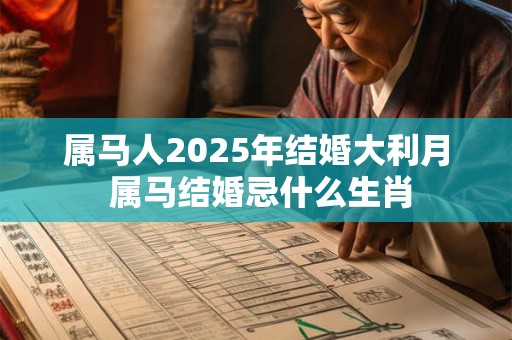 属马人2025年结婚大利月 属马结婚忌什么生肖
