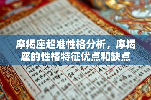 摩羯座超准性格分析，摩羯座的性格特征优点和缺点