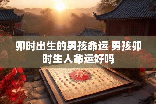 卯时出生的男孩命运 男孩卯时生人命运好吗