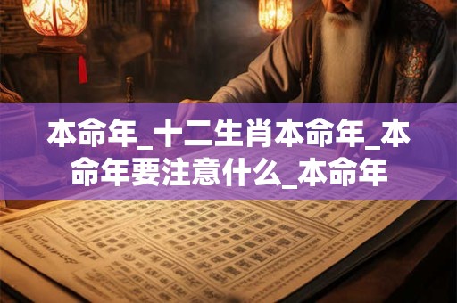 本命年_十二生肖本命年_本命年要注意什么_本命年