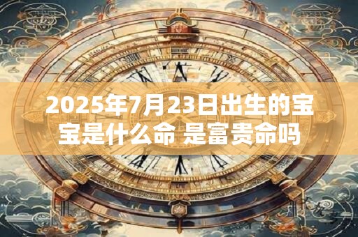 2025年7月23日出生的宝宝是什么命 是富贵命吗
