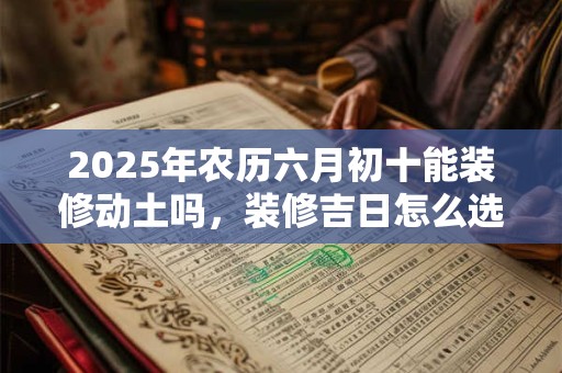 2025年农历六月初十能装修动土吗,装修吉日怎么选? 2025年农历六月初十能装修动土吗,装修吉日怎么选?