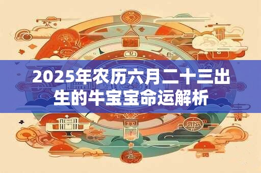 2025年农历六月二十三出生的牛宝宝命运解析