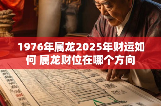 1976年属龙2025年财运如何 属龙财位在哪个方向
