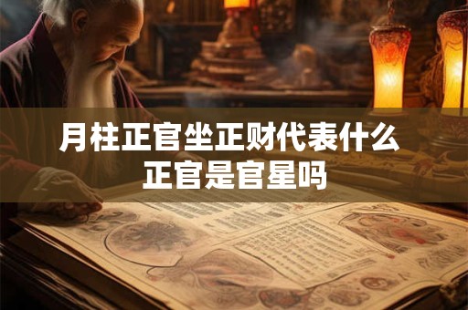 月柱正官坐正财代表什么 正官是官星吗