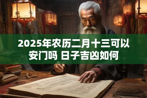 2026年农历二月十三可以安门吗 日子吉凶如何