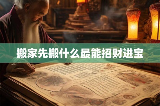 搬家先搬什么最能招财进宝