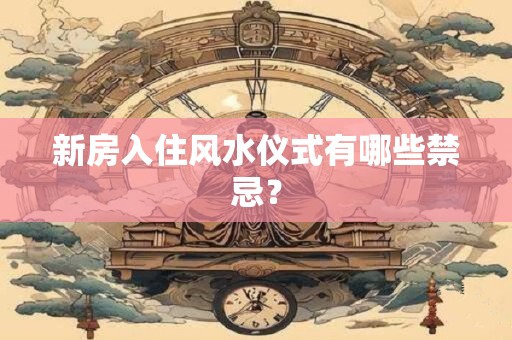 新房入住风水仪式有哪些禁忌？