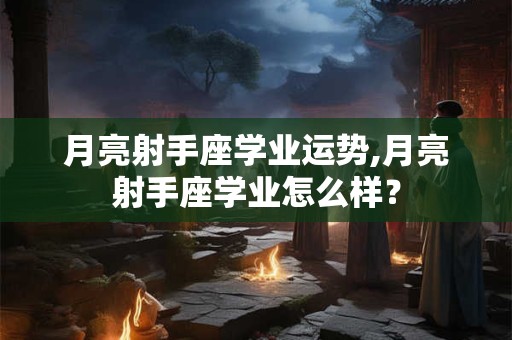 月亮射手座学业运势,月亮射手座学业怎么样？