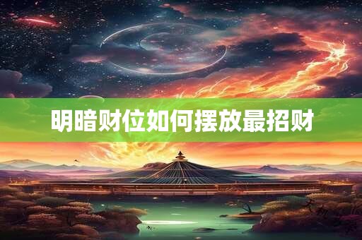 明暗财位如何摆放最招财