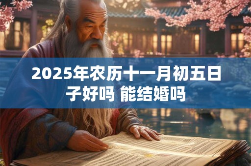 2026年农历十一月初五日子好吗 能结婚吗